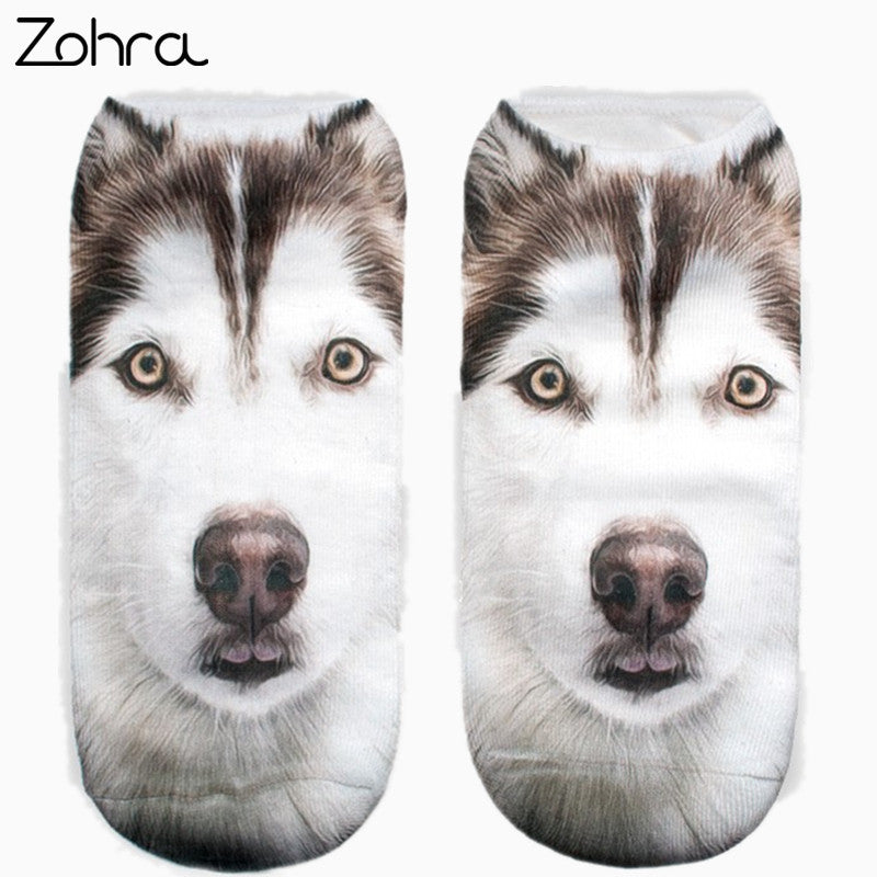 Huskies 3D Print Women Socks