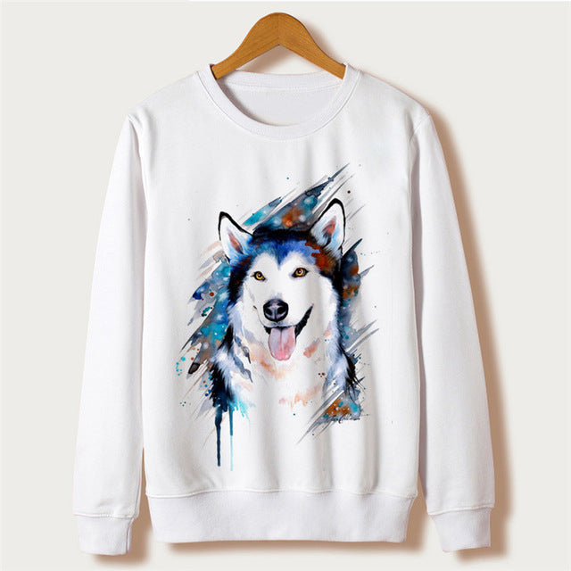 Huskies Casual Sweatshirt Women Hoodies
