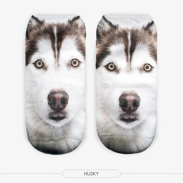 Huskies 3D Print Women Socks